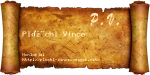 Plöchl Vince névjegykártya